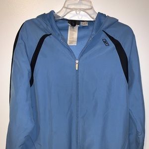 RBK Reebok dusty blue and navy‎ windbreaker - sz L